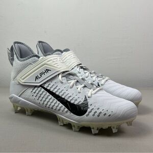 Nike Alpha Menace Pro 2 Mid Cleats AQ3209-100 Size 12.5 White